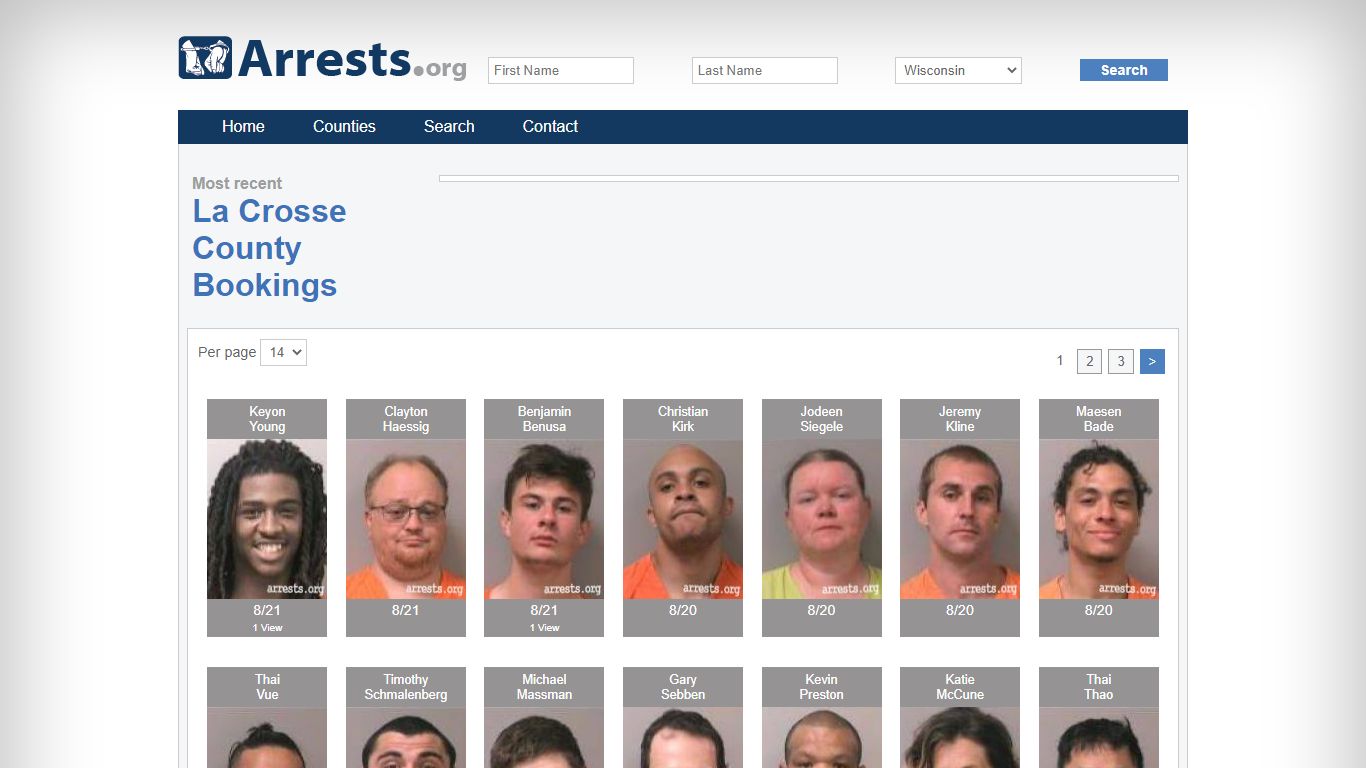 La Crosse County Arrests and Inmate Search